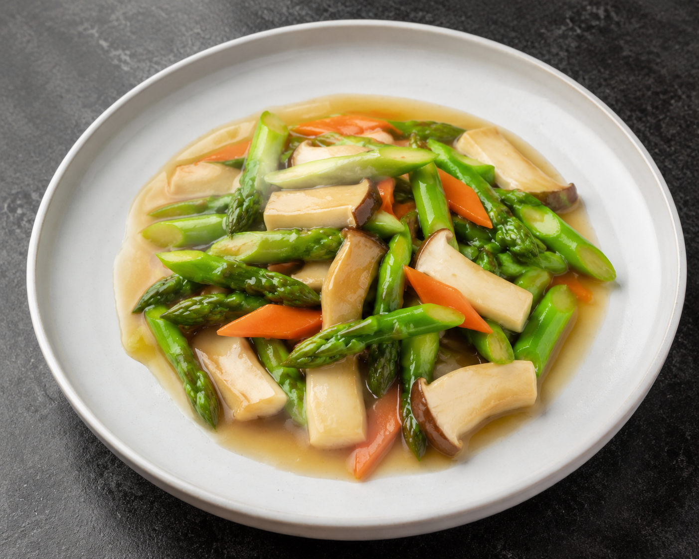 Asparagus with Vegetarian Oyster Sauce