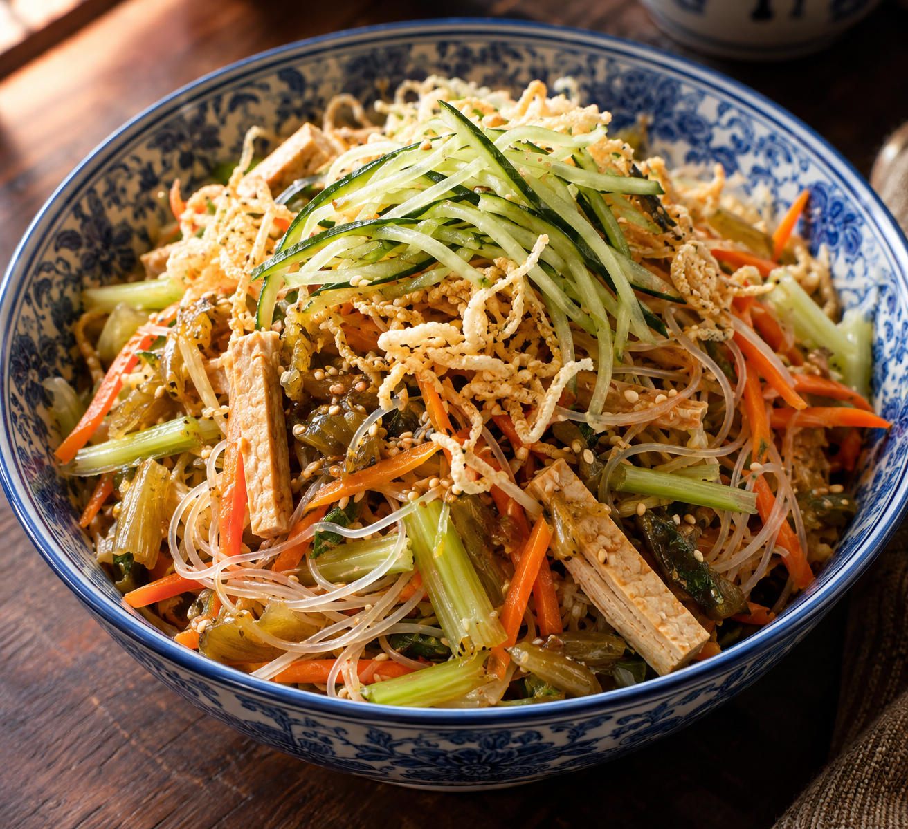 Bean Thread and Tofu Salad