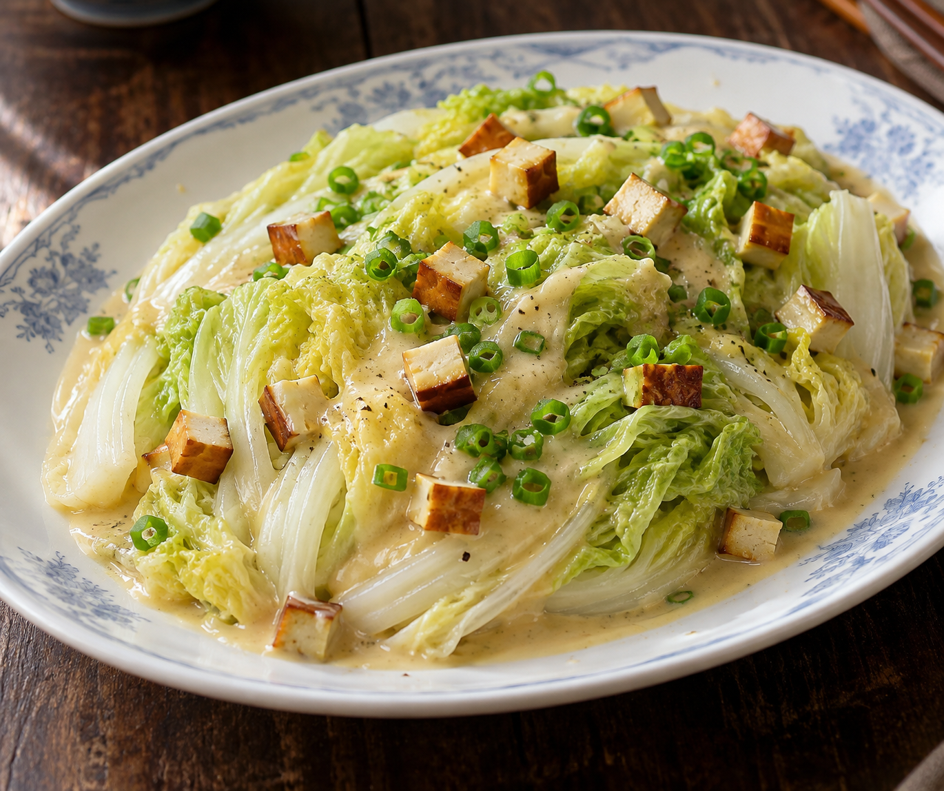 Nappa Cabbage with Cream Sauce