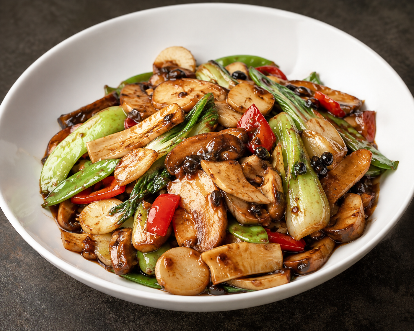 Spicy Vegetable Stir-Fry with King Oyster Mushrooms