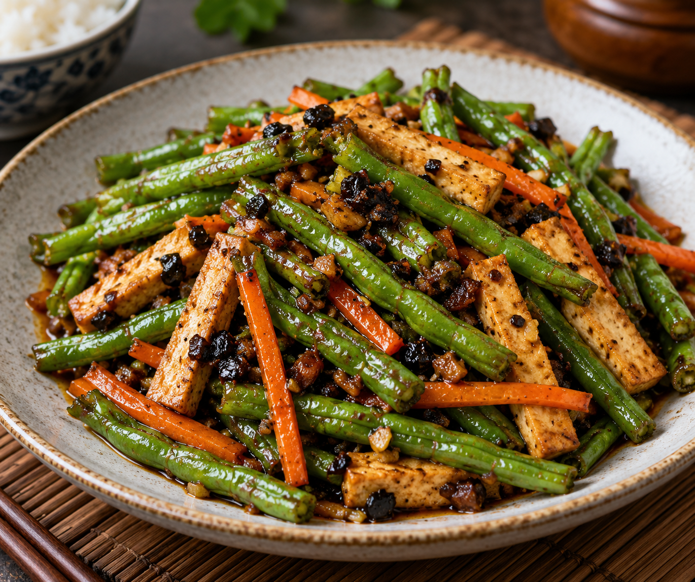 String Beans with Tofu