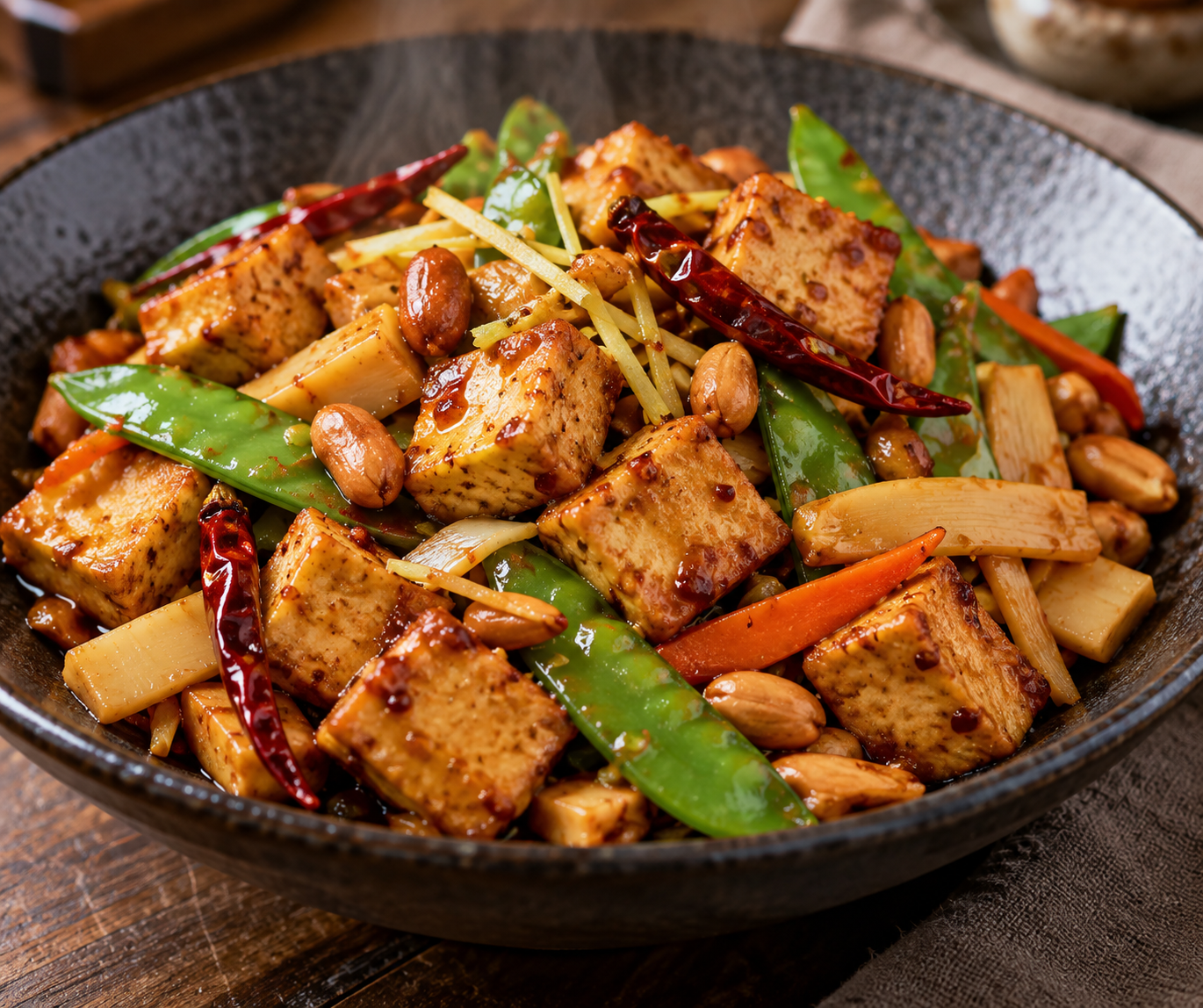 Szechuan Tofu with Peanuts