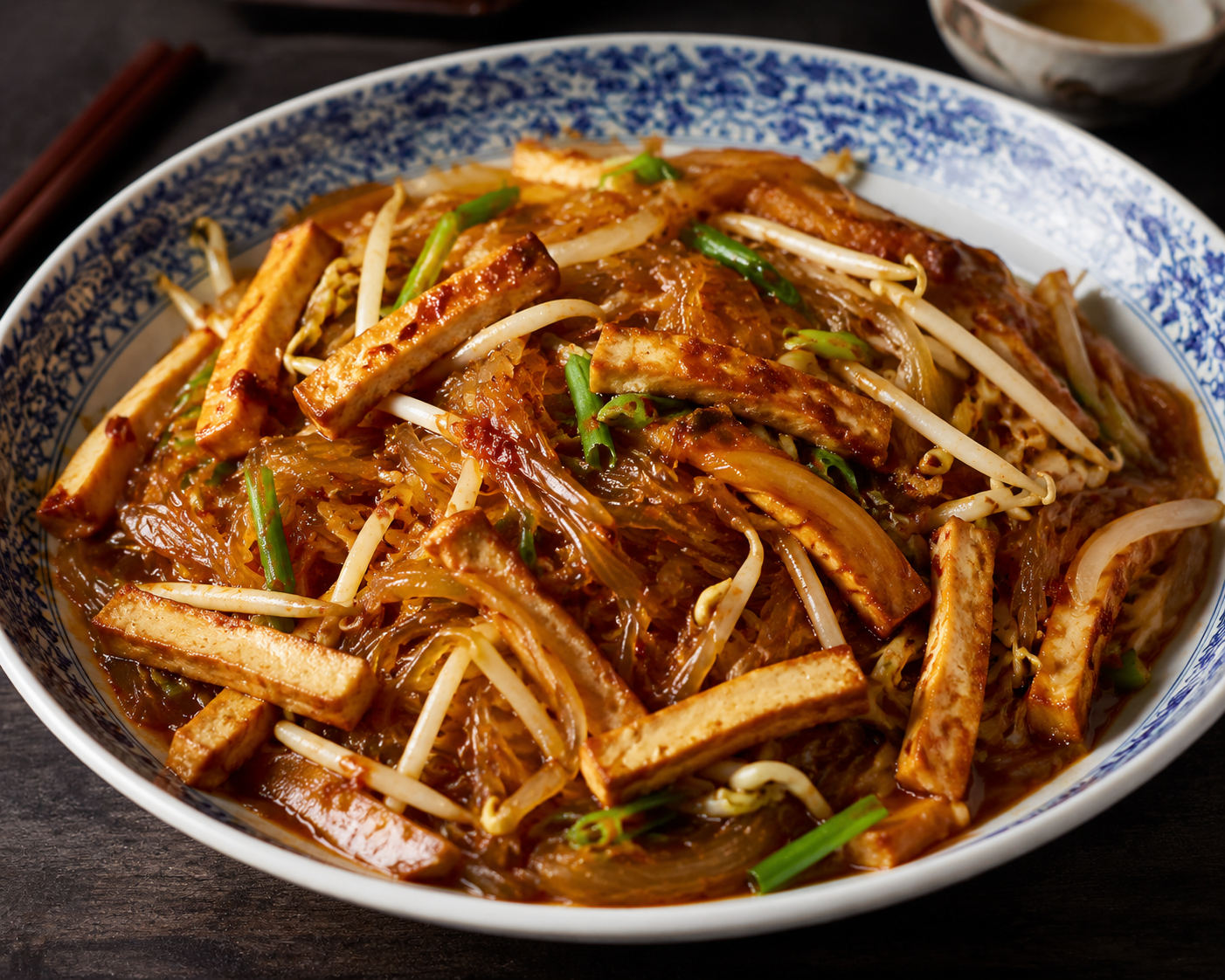 Tofu and Bean Threads with Hot Bean Sauce